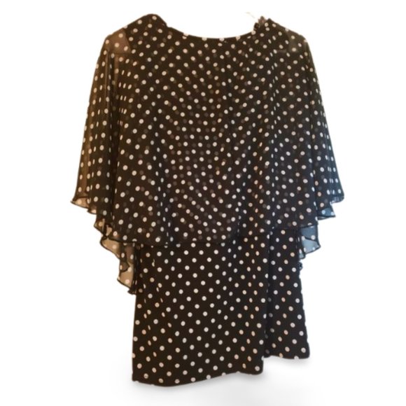 Old Navy Black Polka Dot Blouse - Picture 3 of 3